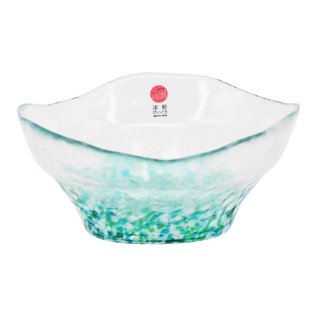 日本津輕手工玻璃碗 300ml (綠色)(圖)